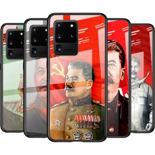 Tempered Glass Cover Soviet Union Leader Stalin For Samsung Galaxy S21 Ultra Plus 5G M51 M31 M21 Shockproof Shell Phone Case