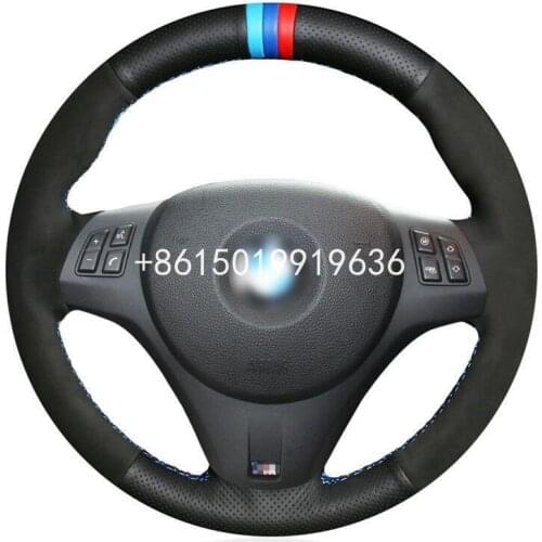 For BMW e92 coupe 2007 car steering wheel cover non-slip black leather