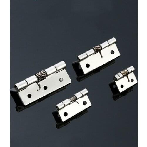 JD 10pcs 304 Stainless Steel 1/1.5/2/2.5 Inch Spring Blind Door Hinge Industrial Machinery Equipment Furniture Hardware Hinge
