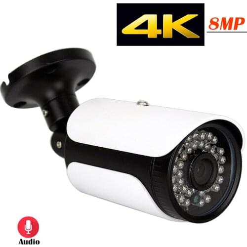 4K 8MP AHD Camera 5mp,4mp,1080P 2MP SONY IMX323 Sensor outdoor Waterproof Night Vision cam with Audio CCTV Security AHD Camera