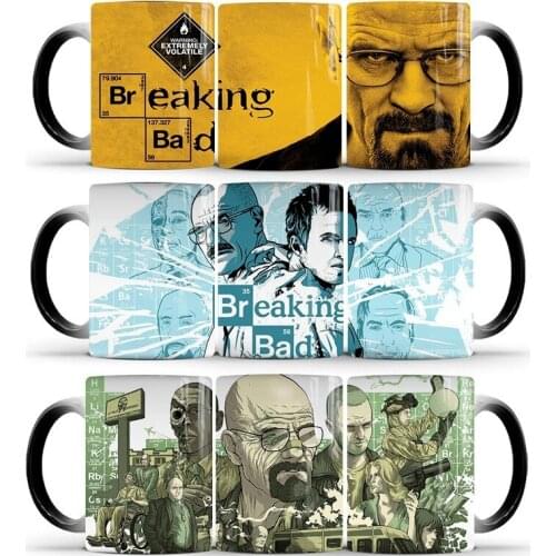 Breaking Bad Color Changing Mug Office Ceramic Thermal Gradient Magic Coffee Cup Character Picture Water Cup