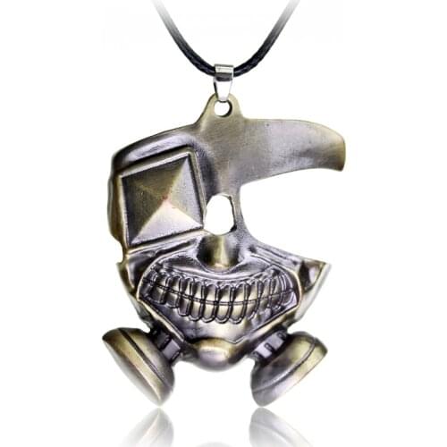 Hot Japan Anime Tokyo Ghoul Necklaces & Pendants Alloy Kaneki Ken Mask Cosplay Pendant Necklace for Fans Gifts-A10