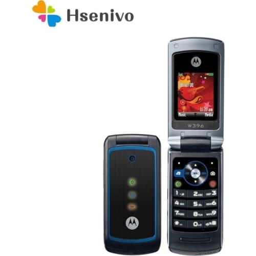 Motorola W396 Refurbished-Original Unlocked W396 Flip MP3 Mobile Phone FM radio cheap cell phone Free Shipping