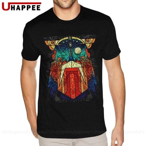 Printing Geometric Modern Odin Vikings Shirt Mens Custom Made Short Sleeve Black O-neck T Shirt