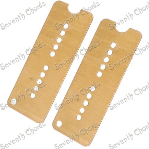 A Set 2 Pcs Soapbar P90 Soap bar Style Brass Pickup Baseplate - Pole Spacing 50mm & 52mm for choose
