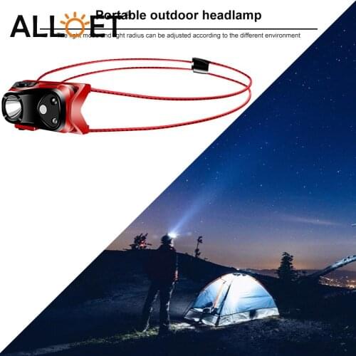 Mini Portable Sensor Waterproof Headlamp Outdoor USB Rechargeable Head Torch Lamp Outdoor Running Camping Equipment