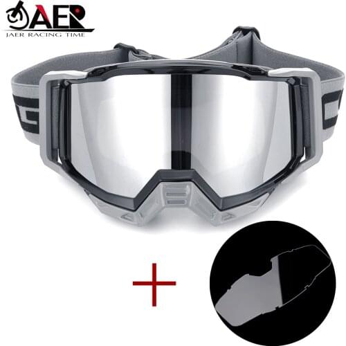 JAER So Amazing Motocross Goggles Helmet Glasses + Clear Lens for Motorcycle ATV Dirt Bike Cycling Safety