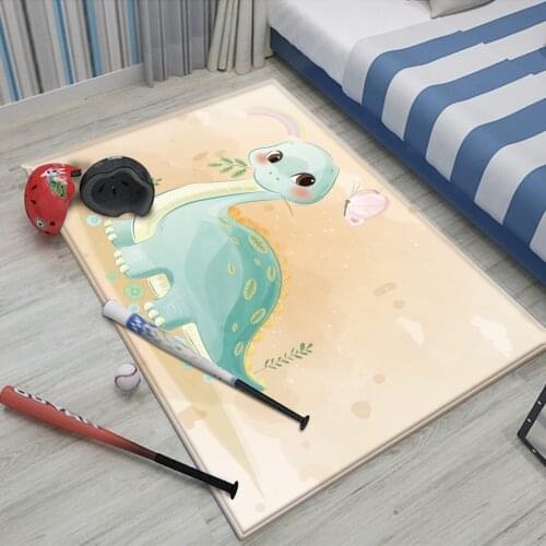Drop shipping Non-slip Floor Cute Blue Dolphin Moon Pattern Kids play carpet Children Rug baby flannel Children durable carpet