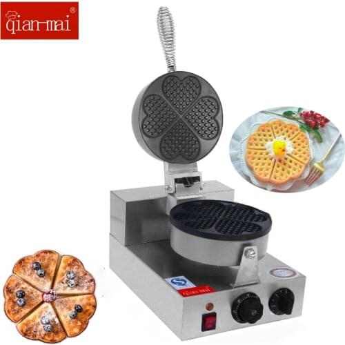 Qianmai Desktop Electric Stainless Steel Snack Food Pancake Waffle Mulffin Baker