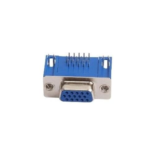 D-sub connector right angle DRB Type Female Blue insulator Rohs free shipping 1000pcs by ups