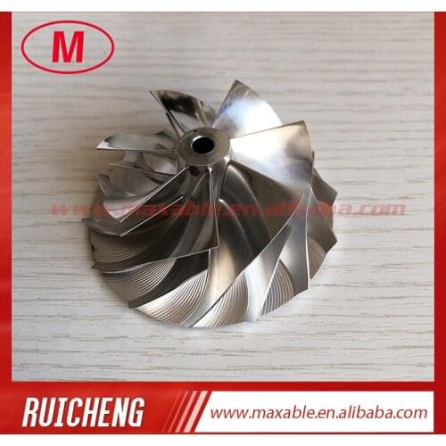 RHF5 reverse 52.46/67.20mm 7+7 blades high performance turbo turbocharger aluminum 2618/milling/billet compressor wheel