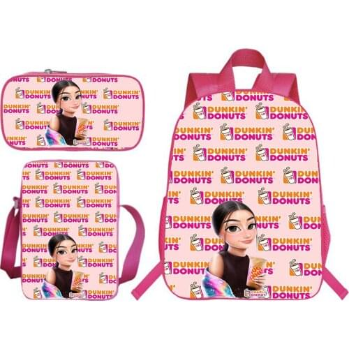 Charli Damelio Backpack 3 Pieces/set Teens School Bag Trendy And Casual All-match Large-capacity Backpack Letter Print Bags