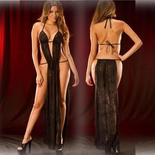 Hot See Through Sexy Lingerie Fashion Erotic Bath Robe Lady Lace Babydoll Sleepwear Stylish Sex Underwear Women Nightgowns