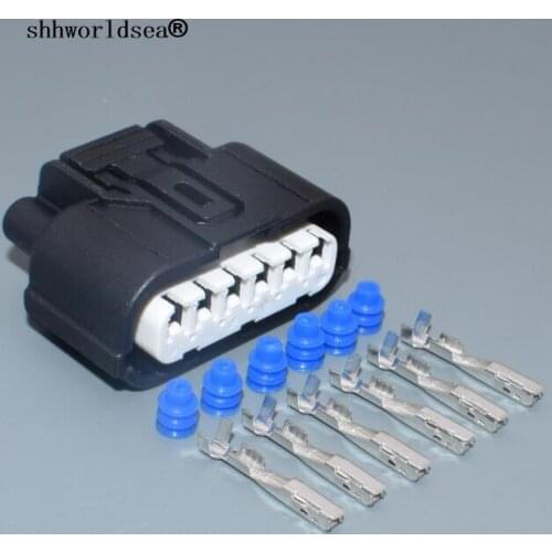 Shhworldse 2.2mm 6pin for Honda accord headlight plug connector LED driver auto waterproof conector 6189-1012