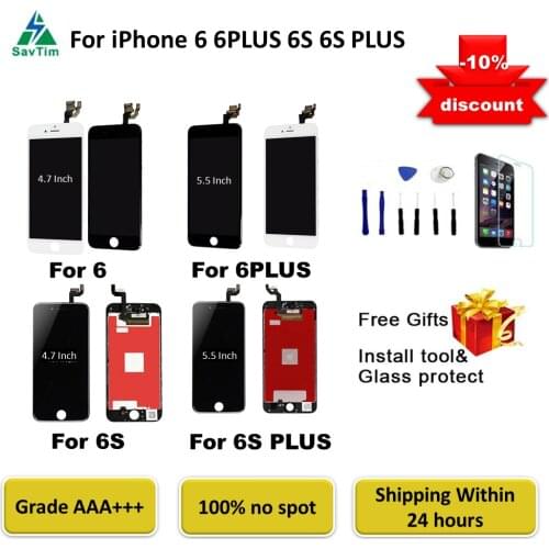 AAA + LCD display for iPhone 6 6P 6S 6SP plus touch screen replacement iPhone 6 6P 6S 6SP no dead pixels + gifts + fast delivery