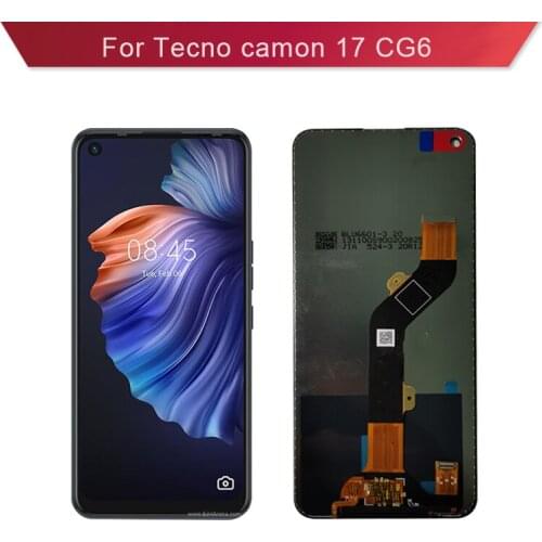 New LCD Screen For Tecno Camon 17 CG6 CG6J Display With Touch Screen Assembly Camon 17 LCD Replacemet
