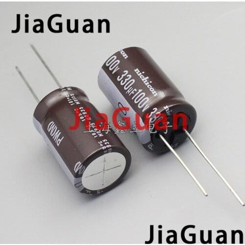 20PCS NEW NICHICON PW 100V330UF 16X25MM electrolytic capacitor 100V 330UF High frequency long life 330uF/100V