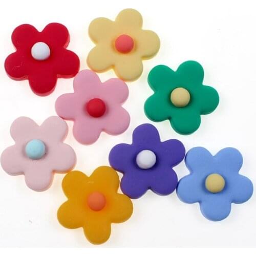 20Pcs Mixed Resin Flower Korea Xuanya Style Cabochon Flatback Decoration Crafts Embellishments For Scrapbooking Diy Accessories