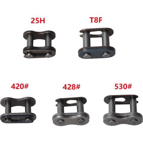 5pcs 25H T8F 420 428 428H 520 530 Chain Master Link Pocket Dirt Pit ATV Quad Go Kart E Gas Scooter Motorcycle