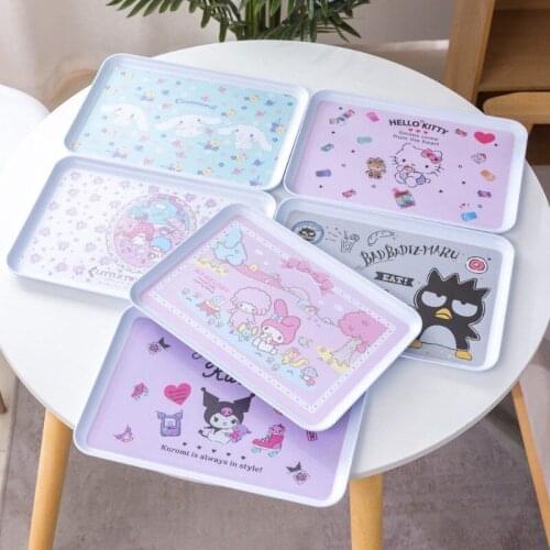 Hot Sale Anime Peripheral Kawaii Melody Kuromi Cinnamonrols Fruit tray Kawaii Home Kitchen fine Decoration Gift For Girl