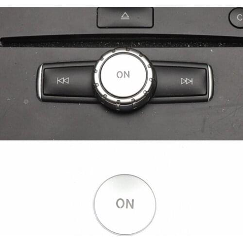 AU04 -Car Console Volume Multimedia Switch Button Cover Trim for Benz W204 C180 E260 ML350 GLK200 Interior Accessories