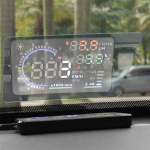 Car Styling Car HUD Reflective Film Head Up Display System Film Auto Accessories OBD II Fuel Consumption Overspeed Display