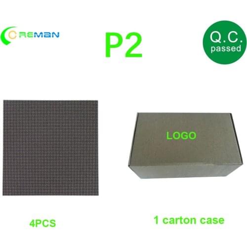 Carton case package 4pcs led module add 1box 128X128mm P2 P2 Indoor SMD Full Color LED Display Module Matrix