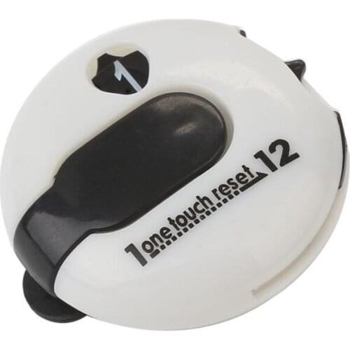 Round Golf Hat Clip Scoring Device Mini Golf Score Stroke Counter Simple Attachment One Touch Reset Outdoor Sports