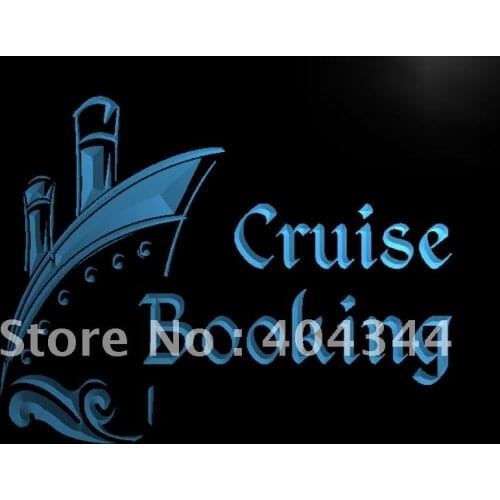 LB956- Cruise Booking Travel Agency NEW LED Neon Light Sign home decor crafts