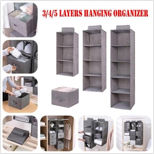Linenette 3/4/5 Layers Storage Cabinets Hanging Bag Portable Multi-Layer Home Large Capacity Household Supplies Clothing
