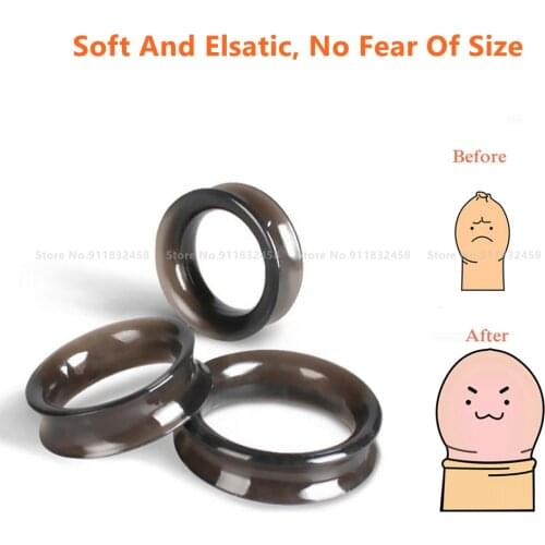 3PCS Reusable Foreskin Correction Ring Cock Ring Foreskin Repair Ring Penis Delay Ejaculation Sex Toys for Men Glans Rings