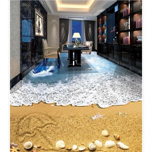 Beach floor murals in wallpapers Beach floor murals in wall stickers Floor wallpaper 3d for bathrooms