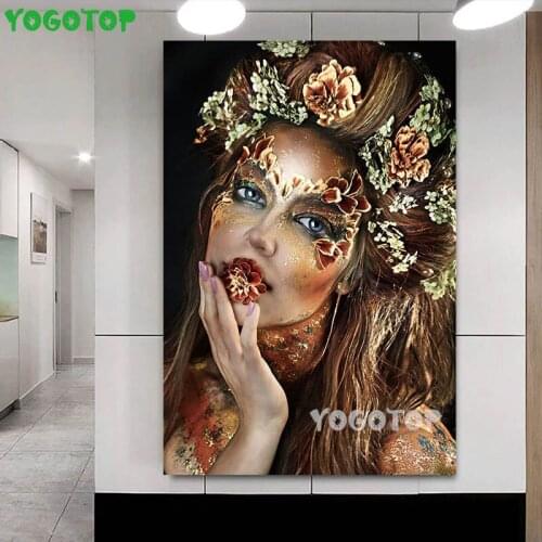 New Diy diamond painting Full Drill diamond handmake decorative painting cross stitch embroidery African woman home decor YY5222