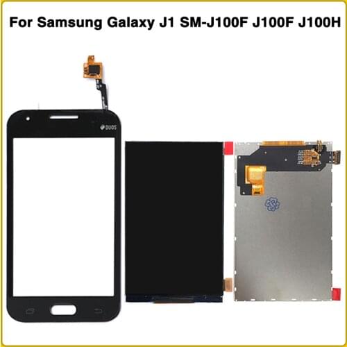 New LCD touch Panel For Samsung Galaxy J1 SM-J100F J100F J100H LCD Display Touch screen Digitizer Sensor front outer Glass Lens