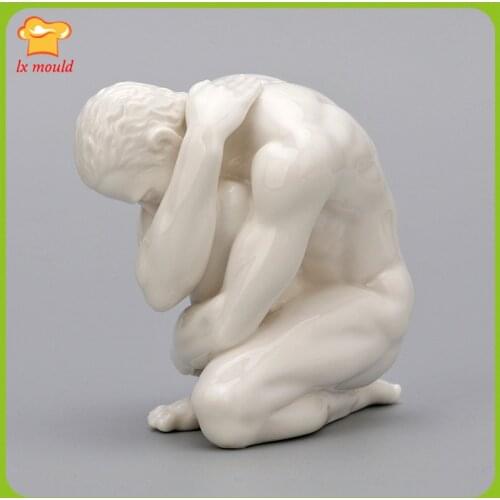 New 3d body candle silicone mold male sexy human body mold handmade diy silicone tool