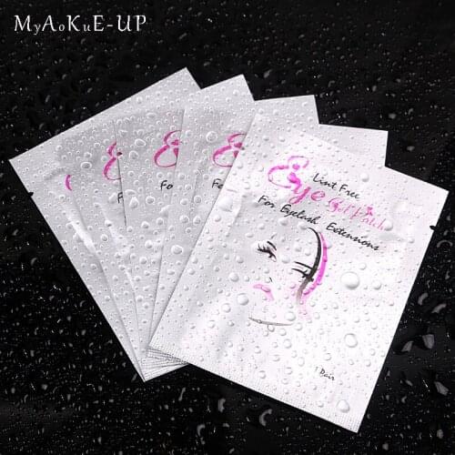 Wholesale Eyelashes Paper Patches Lint Free Under Gel Eye Pads 50 Pairs/lot Eyelash Extension Makeup Tools