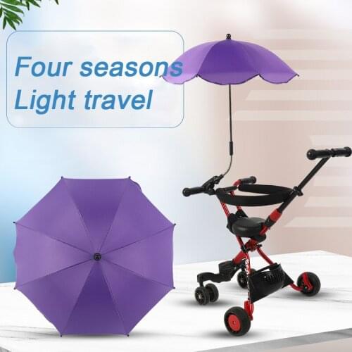 Hot Universal Stroller Umbrella with Clamp Adjustable Multi-purpose Sunshade for Camping Walking Traveling