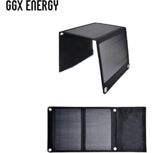GGX ENERGY 14Watt Dual USB 5V 2A Portable Folding Solar Panel Charger Camping Power Battery for Smartphones