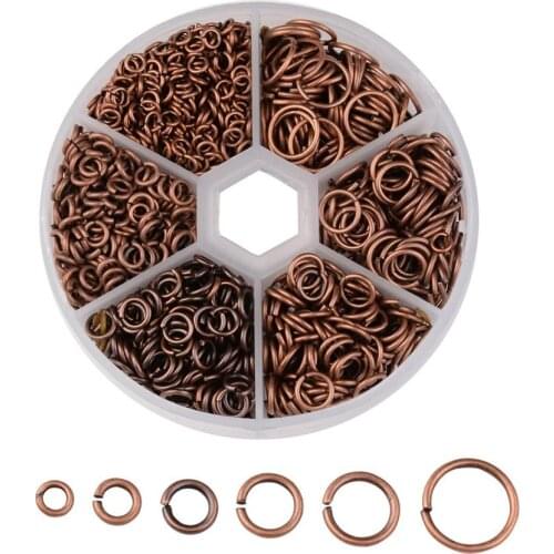 6 size mixed Iron single circle Jewelry Buckle Single Circle Mixed Color Set Handmade DIY Earring Necklace Jewelry Accessories