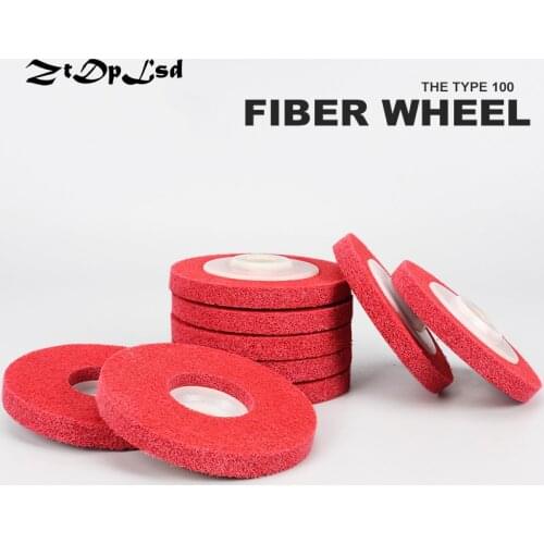 ZtDpLsd 1Pcs 4" 100mm Red Sanding Disc Diameter Fiber Grinding Nylon Polishing Wheel for Metals Ceramics Marble Wood Crafts