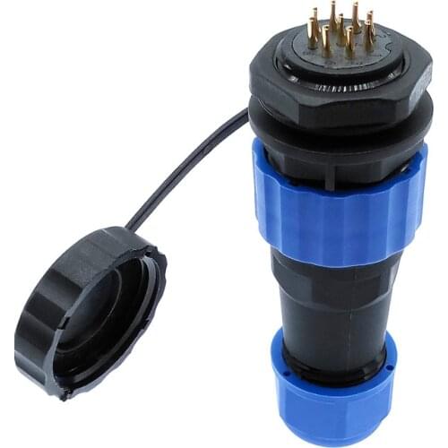 SP20 IP68 waterproof connector 1 pin 2 pin 3/4/5/6/7/9/10/12/14Pins connectors plug and socket