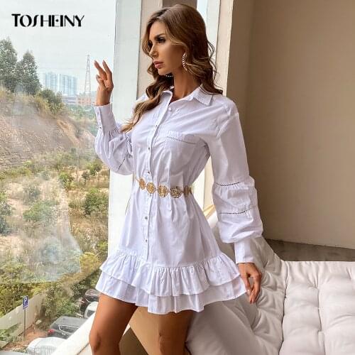 Tosheiny Summer Dresses With Buttons