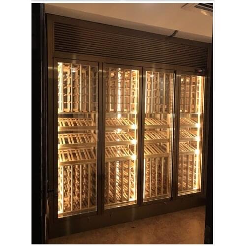 Stainless steel wine cabinet wine rack villa home refrigerated wine cabinet custom wine kiln winery display rack SUS 304