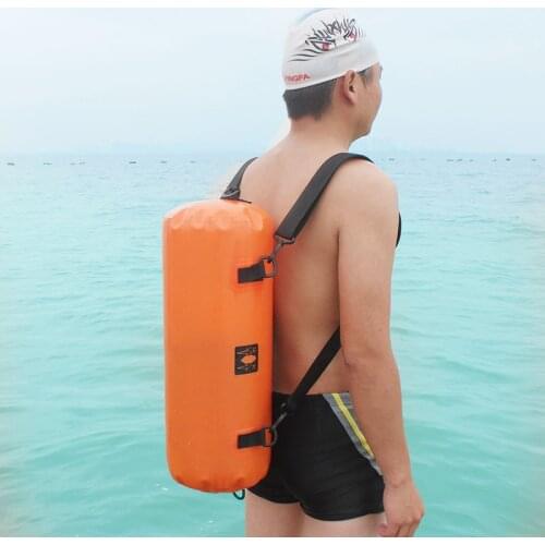 15L Waterproof Dry Bag Swim Safety Buoy Tow Float Bag Airtight Backpack Kayaking Fishing Swimming Drift Shoulder bag Drybag