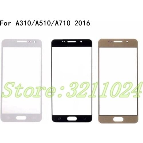 Top Quality For Samsung Galaxy A3 A5 A7 2016 A310F A510F A710F Front Outer Glass Lens Touch Screen Panel