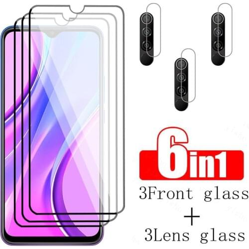 Tempered Glass For Xiaomi Redmi 9 Glass For Redmi 9 Full Cover Screen Protector For Redmi 9 redmy9 Lens Film clear safety glass