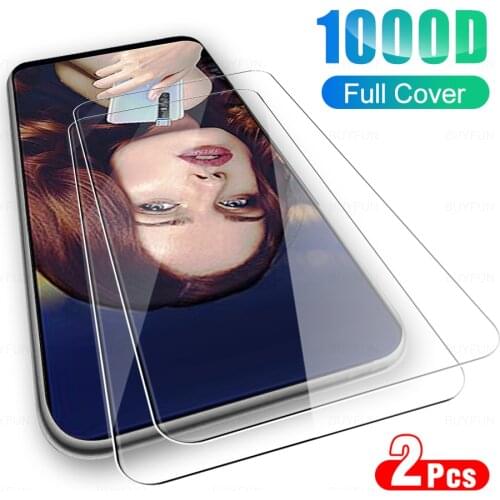 2Pcs Full Cover Protective Glass For Tecno Camon 15 Pro Phone Glass Screen Protector Film For Spark 6 5 12 Go Air 12Air 6Go 6Air