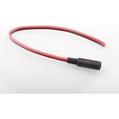 10pcs DC Extension Connectors 12V Female Jack Cable Wire Line Adapter Power Supply 5.5x2.1mm For LED Strip Light CCTV Camera