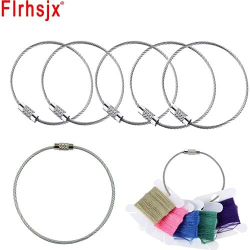 2/5pcs Thread Bobbins Rings Embroidery Floss Card Storage Cross Stitch Bobbin Organizer Rings for Sewing Cross Stitch Supplies