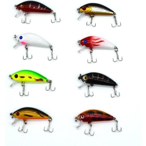 2pcs/lot 5cm/3.6g minnow sea fishing tackle fishing lure fishing kit hard bait jig wobbler rubbler lure fishery feeder